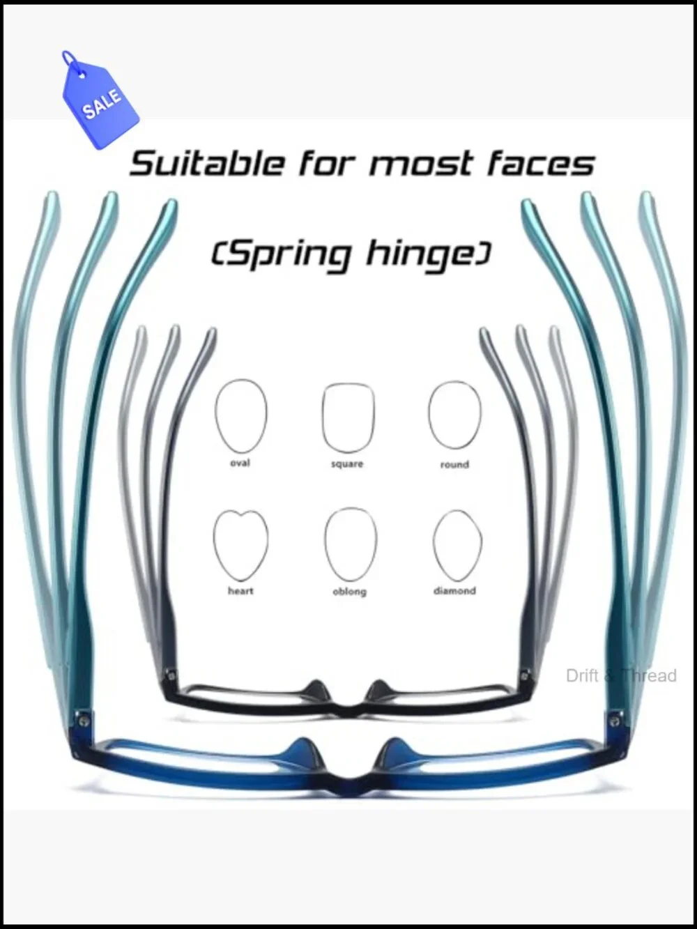 Reading Glasses Blue Light Blocking Computer Readers with Spring Hinges Case 2